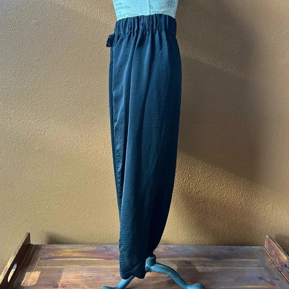 Women’s Black Harem Pants - Classic Casual - Picture 5 of 11